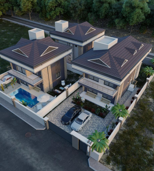 New villa in Kemer for residence permit, 4+1