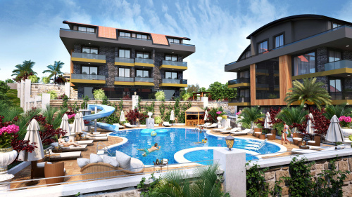 New duplexes 2+1 and 3+1, with residence permit in Alanya