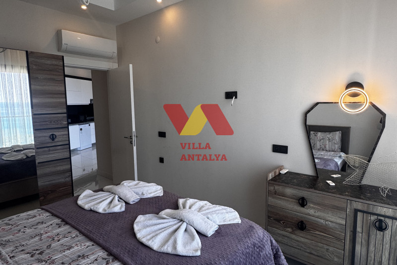 1+1 apartment with a sea view in Alanya, Kargıcak. Фото 43