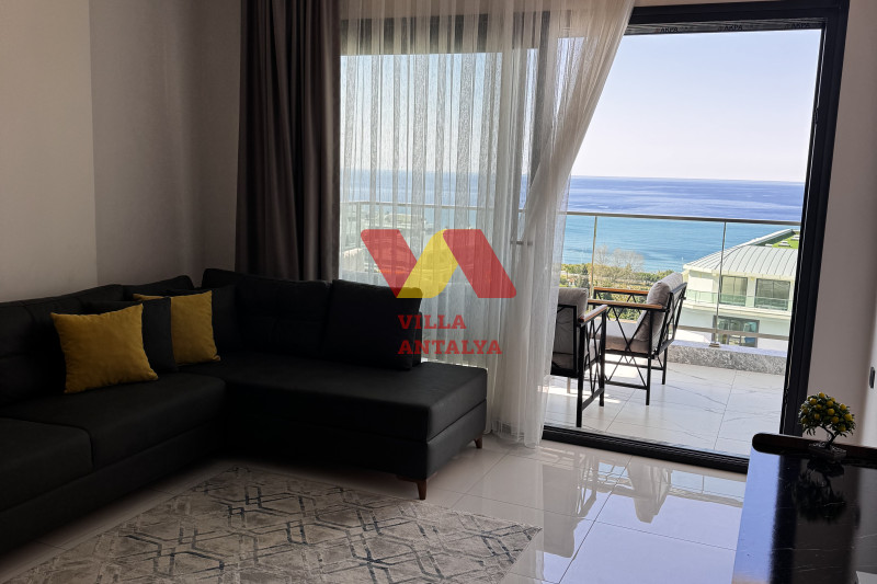 1+1 apartment with a sea view in Alanya, Kargıcak. Фото 30