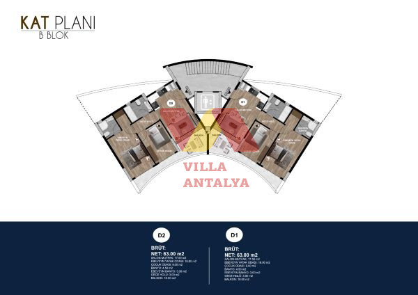 Проект в самом элитном районе города Мерсин. Фото 19
