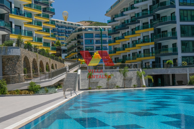 1+1 apartment with a sea view in Alanya, Kargıcak. Фото 3