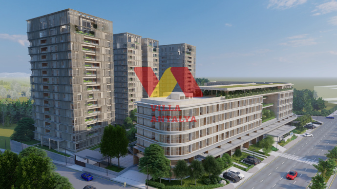 Элитные резиденции с бассейнами на балконе, 2+1