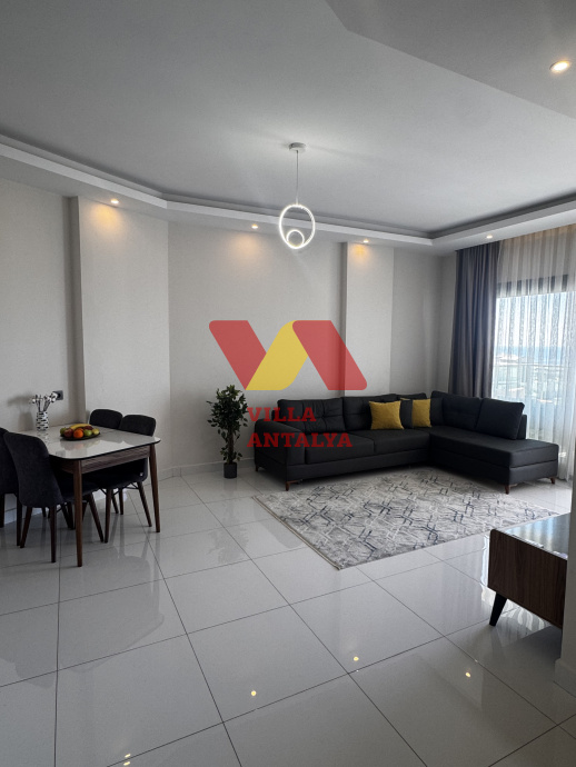 1+1 apartment with a sea view in Alanya, Kargıcak