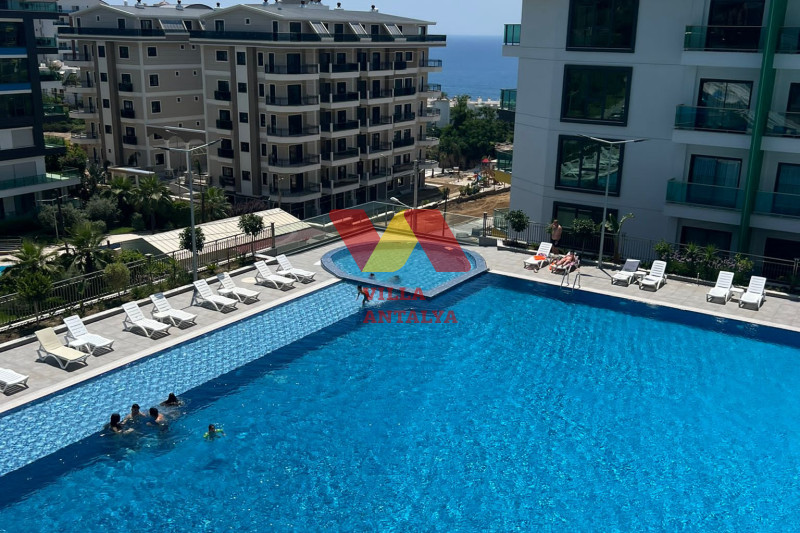 1+1 apartment with a sea view in Alanya, Kargıcak. Фото 14
