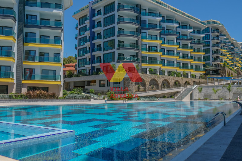 1+1 apartment with a sea view in Alanya, Kargıcak. Фото 4