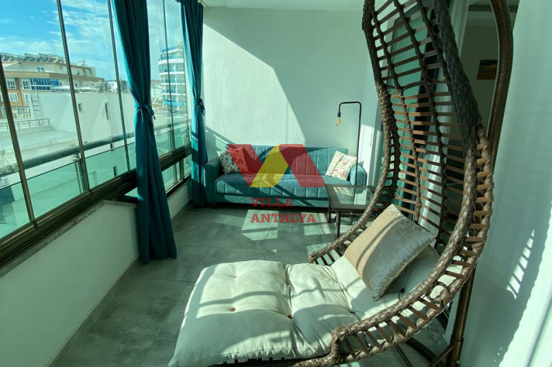 Квартира 1+1 в Махмутлар с видом на море, Алания. Фото 12